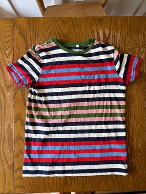 Mini Boden Colored Stripe Cotton T-Shirt 13-14